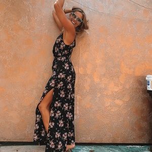 Jumpsuit with slits up both legs!